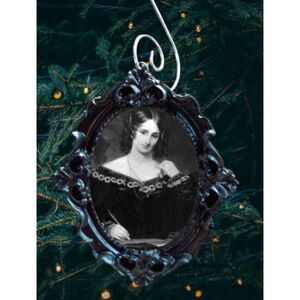 Mary Shelley Christmas Tree Ornament - Vintage Tribute Book Lover Collectable